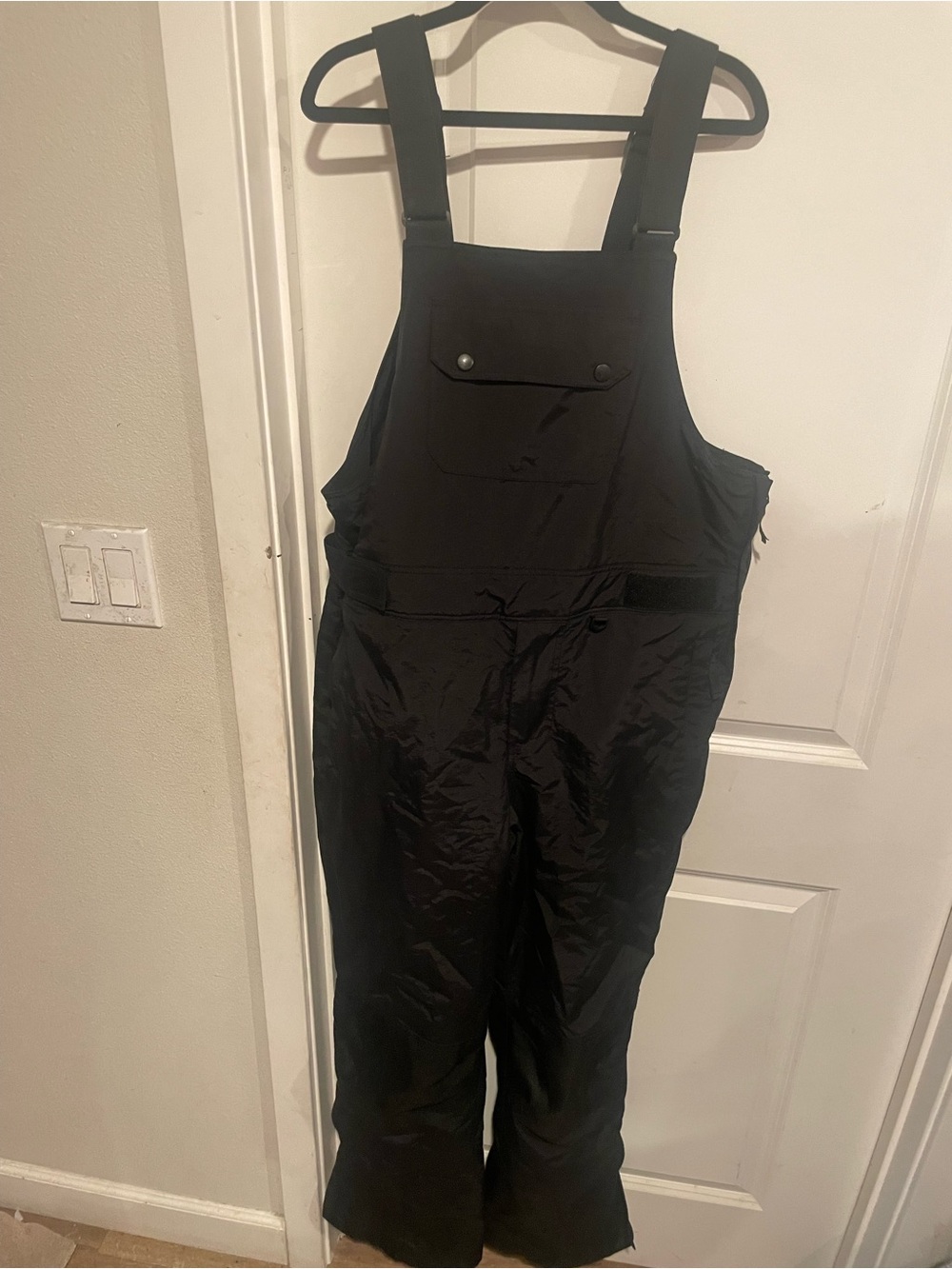 Slalom Black Skiing Insulated Bib Jumpsuit Overalls Size Medium